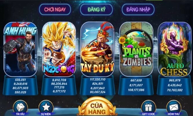 Kho game của Phát Lộc Club đa dạng, phong phú