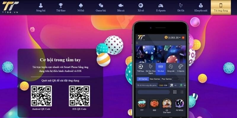 App TT88 trên điện thoại