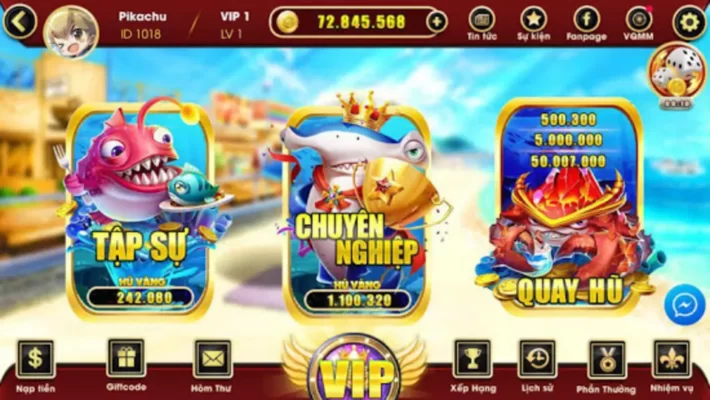 Các trò chơi hấp dẫn có tại cổng game này. 