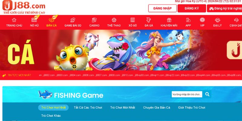 Kho game bắn cá J88 cực đa dạng