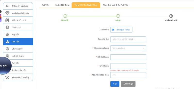 Đánh giá quy trình rút tiền QH88