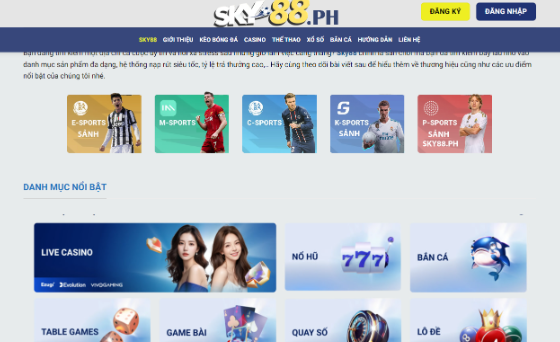 Giới thiệu về sảnh nổ hũ nhà cái SKY88